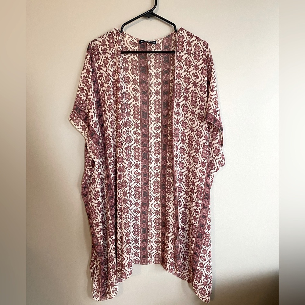 Brandy Melville Boho Beach Cover Kimono Geometric Pattern Size Small